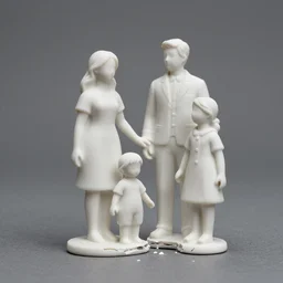 broken figurine of a white transfer family