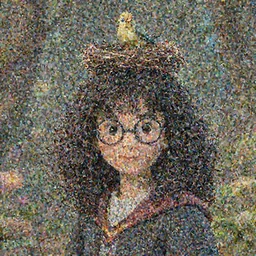 a girl with curly black hair she wears harry potter glasses, with a nest and a bird on her head, studio ghibli, pixar and disney animation, sharp, rendered in redshift and unreal engine 5 by greg rutkowski, bloom