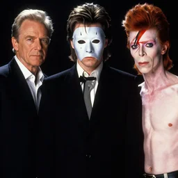movie the mask, stanley ipkiss's character, jim carrey and david bowie, cinematic lighting, by gaston bussiere, j. c. leyendecker, craig mullins