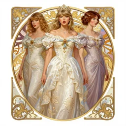 a mix between claudia schiffer and taylor swift as a princess, fantasy, intricate, elegant, highly detailed, digital painting, artstation, concept art, matte, sharp focus, illustration, art by artgerm and greg rutkowski and alphonse mucha