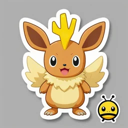cute miss mascot pifeuil pifeuil nuzleaf pokemon sticker art, cronobreaker, beeple game icon