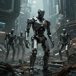 the last of humanity before robots took over 8 k hyperrealism futuristic