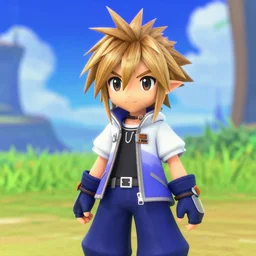 namine from kingdom hearts birth by sleep, in - game graphics, ( ( ( sora ) ) ), 3 d, screenshot