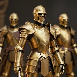 army of skeletons in golden armor
