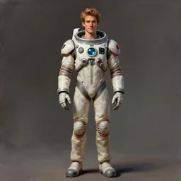 male, elongated figure, space suit, large shoulders, short torso, long thin legs, cartoon proportions, tiny feet, character sheet, digital sketch, very stylized, concept design, by jean giraud