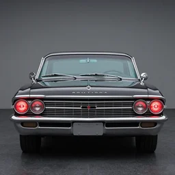 futuristic black buick riviera 1965 with red headlights