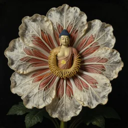 a flower made of veins and muscle tissue, elegant, classical, by fernando botero, by ambrosius benson, a touch of ( ( giuseppe arcimboldo ) ), realistic, zoomed out, epic composition, discovering buddhahood