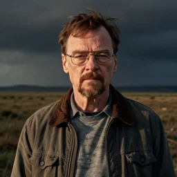 Walter White in stranger things, hyper realistic, lost footage,