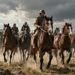 an establishing action shot of the ( battle of little bighorn ), majestic horses, action scene, an epic fantasy, dramatic lighting, cinematic, extremely high detail, photorealistic, cinematic lighting, maxwell boas jessica rossier christian dimitrov anton fadeev trending on artstation cgsociety rendered in unreal engine 4 k hq
