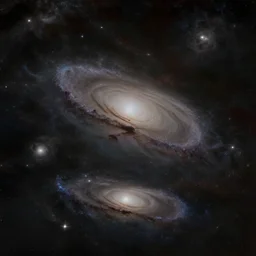 vast empty outer space, dark, galaxies, nebula, stars, muted colors, painted by greg rutkowski