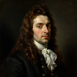 portrait of Cyrano de Bergerac, dramatic, high contrast, theatrical, lumnious, cinematic lights, oil canvas by Jan Matejko, Rembrandt