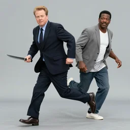 norm macdonald running from oj simpson who is carrying a knife, canon 5 d, fuji 8 0 0 3 5 mm, 5 0 mm lens