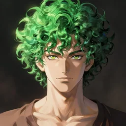 tatsumaki from one punch man with curly green hair, art by artgerm ilya kuvshinov rossdraws