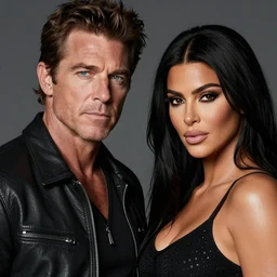 Tony montana and Kim kardashian in bladerunner, realistic, hyperrealistic, 4k resolution, 8k resolution, Quality, highly detailed, very detailed, detail studio quality lighting, dramatic lighting, re life