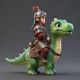 a portrait of a warrior riding in a saddle on the back of a tiny green dinosaur, adorable and whimsical, fantasy, adorable, unreal engine, octane render, sharp focus, high contrast, matte painting, art by bastien lecouffe - deharme