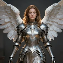 woman angel in armor, concept art, high detail, digital art