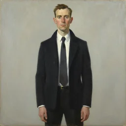 painting of an invisible man, by hockney