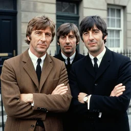 james bond and the beatles, color photograph, 1 9 6 0 s
