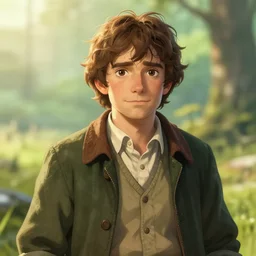 beautiful crisp digital art of bilbo baggins, beautiful lighting, trending on artstation