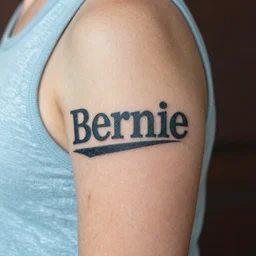 “a tattoo of Bernie sanders”