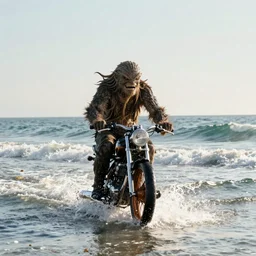 cthulhu riding out of the ocean in Malibu morning natural light by Emmanuel Lubezki