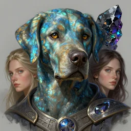 labradorite and obsidian empress, art by artgerm and greg rutkowski and magali villeneuve, d & d, fantasy, portrait, highly detailed, headshot, digital painting, trending on artstation, concept art, sharp focus, illustration