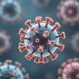 macro closeup of bacteria encapsulating virus, macro, closeup, DOF, octane render, redshift, 8k