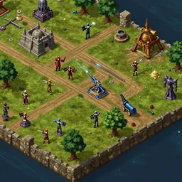 1998 isometric rts strategy game in the style of Starcraft, Age of Empires, KKND Krossfire, Red Alert