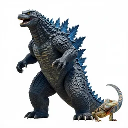 Godzilla,  sea creature, crocodile, iguana, sharp teeth, scary look, angry, concept art, monster, trending on artstation