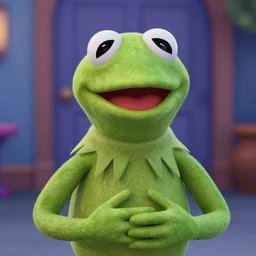 Film still of Kermit the Frog, from Fortnite (2017 online video game)
