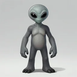 A grey space alien, Greg Rutkowski