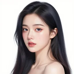 the portrait of a blueberry that resembles an absurdly beautiful, graceful, elegant, sophisticated irene girl with tears, an ultrafine hyperdetailed illustration by kim jung gi, irakli nadar, intricate linework, bright colors, octopath traveler, final fantasy, unreal engine 5 highly rendered, global illumination, radiant light, detailed and intricate environment
