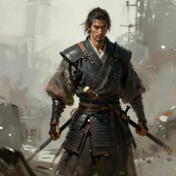 concept art by jama jurabaev, cinematic shot, trending on artstation, high quality, brush stroke, samurai
