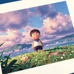 a close - up grainy risograph, pastel colors painting of a scene from pixar's up by moebius and lehr paul and kim jung gi