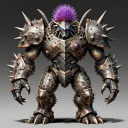 thistle monster heavily armoured, symmetrical, highly detailed, digital art, needles, thorns, sharp focus, trending on art station, kentaro miura manga art style