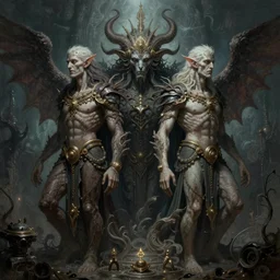 digital _ painting _ of _ lovecraftian gods _ by _ filipe _ pagliuso _ and _ justin _ gerard _ symmetric _ fantasy _ highly _ detailed _ realistic _ intricate _ port