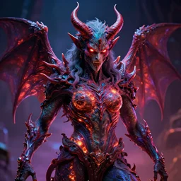 photorealistic demonic devil as a dmt entity in the style of alex grey and michael whelan. hyperdetailed photorealism, 1 0 8 megapixels, amazing depth, high resolution, 3 d shading, 3 d finalrender, 3 d cinematic lighting, glowing rich colors, psychedelic overtones, artstation concept art.
