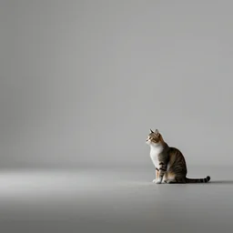 wide concept art of a single cat sitting alone, wide concept art of a single cat sitting alone, wide concept art of a single cat sitting alone