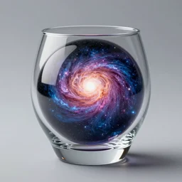 generate a glass containing complete universe, hd, 8 k, super fine details, accurate very vibrant