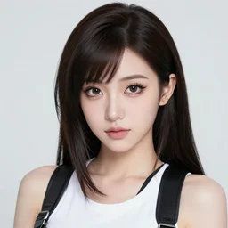 high quality art of tifa lockhart with harajuku makeup, trending on artstartion