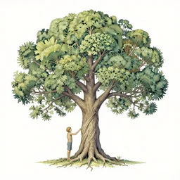 tree of life by roger dean and andrew ferez, art forms of nature by ernst haeckel, divine chaos engine, symbolist, visionary, art nouveau, organic fractal structures, surreality, detailed, realistic, ultrasharp