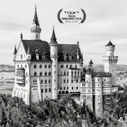 hyperdetailed very detailed ink drawing of a modern castle architectural drawings, very detailed, hypermaximalist, maximalist