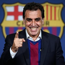 The FC Barcelona president as a maniacal criminal mastermind