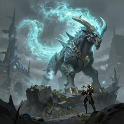 mount epic gray elekk screenshot world of warcraft mounts worldboss bioluminecant light concept sketch art and by feng zhu alena aenami artworks in 4 k beeple, by thomas kinkade heartstone overwatch blizzard 3 d rtx hdr