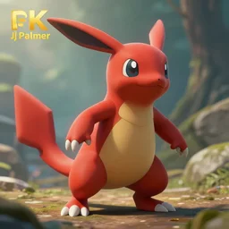 a new species of red pokemon | created by rj palmer | character design | artstation | highly realistic | concept art | illustration | cinematic lighting | photorealism | 8 k
