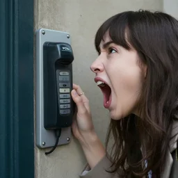 screaming to the gate interphone