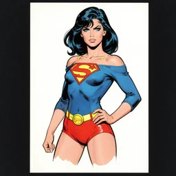 super hero girl drawn by Jack Kirby, vintage 70s comic cover