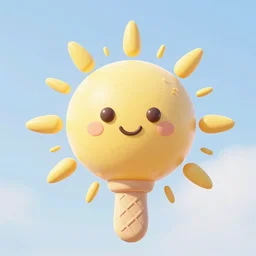 3 d sun as a ice cream