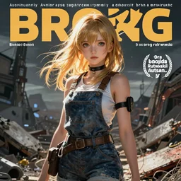ultra realistic photo of anime garbageman girl in a post - apocalyptic world brom greg rutkowski artstation magazine cover