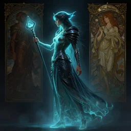 masterpiece side profile concept art, maya ali sorcerer, gloomhaven, highly detailed, luminescent, cinematic, by ilya kuvshinov, magali villeneuve, jeremy lipkin, michael garmash, rob rey, lawren harris, a. j. casson, artgerm, alphonse mucha